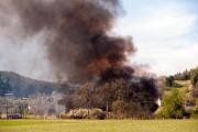 Ledenitzen, Schilfbrand 2 Foto Hermann Sobe