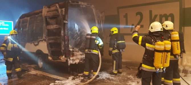 Fahrzeugbrand im Oswaldibergtunnel