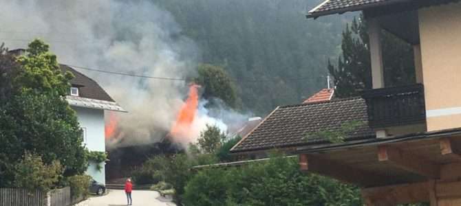 Nebengebäudebrand in Weißenstein