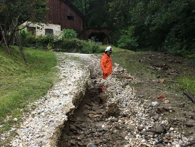 Unwetterschäden im Gegendtal