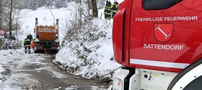 Drohender LKW-Absturz am Deutschberg