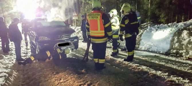 PKW-Brand auf der Gerlitzen