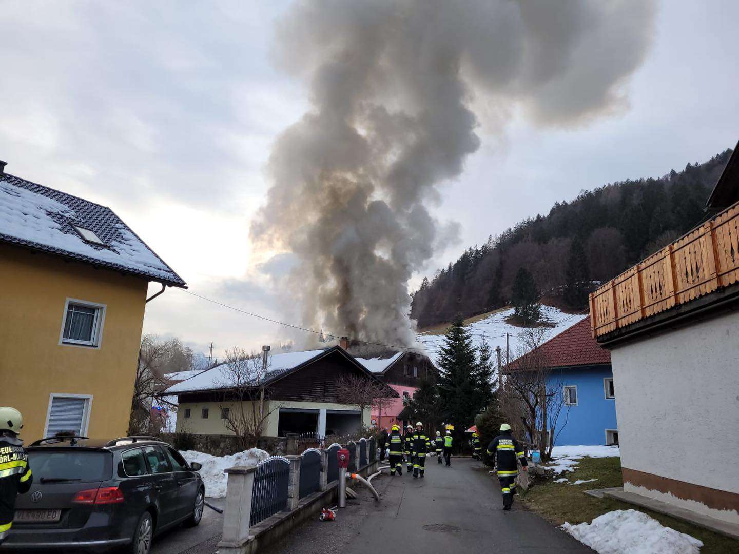 Wohnhausbrand B5 Thörl-Maglern