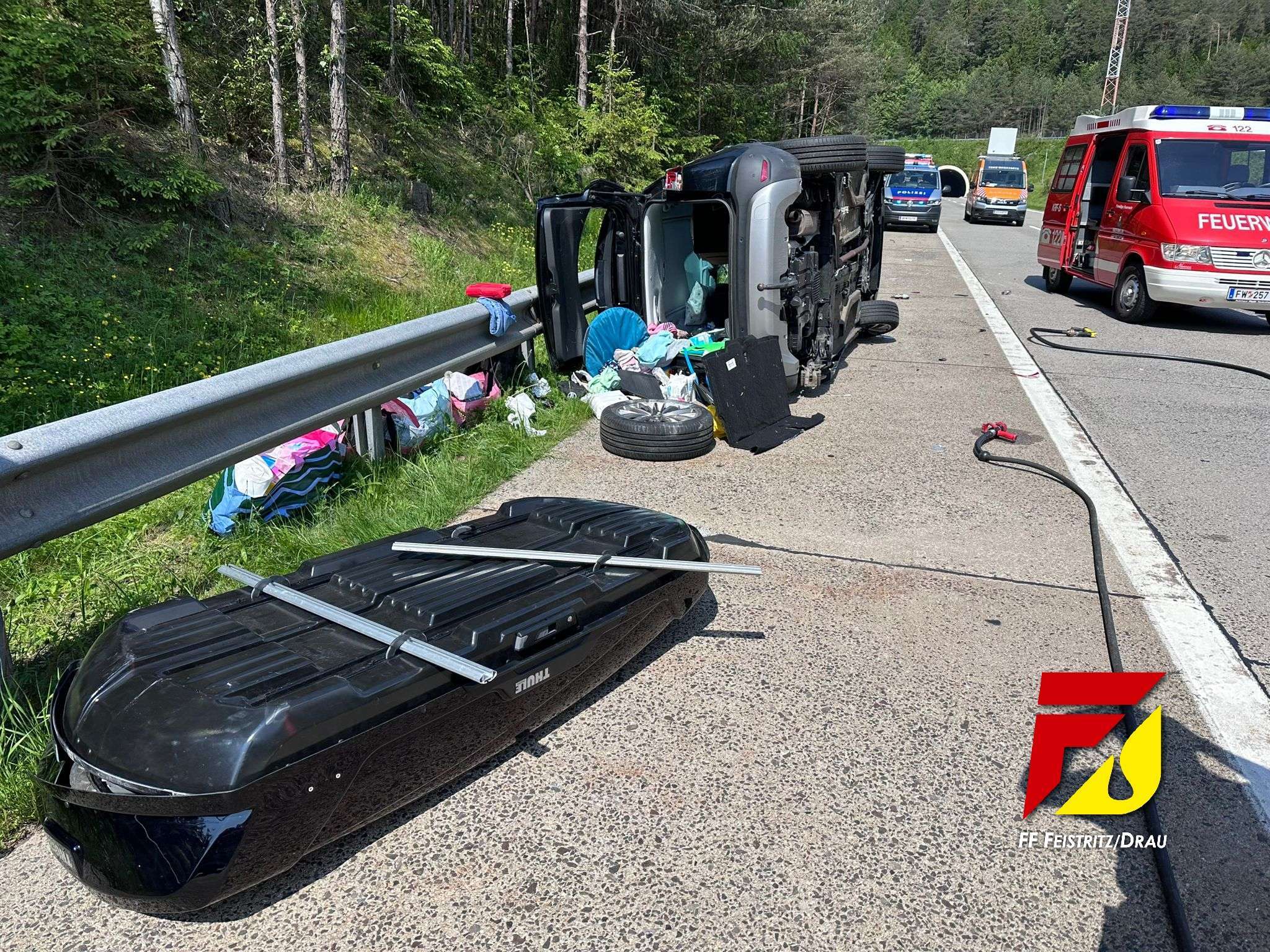 2 Kinder bei Verkehrsunfall auf der A10 verletzt