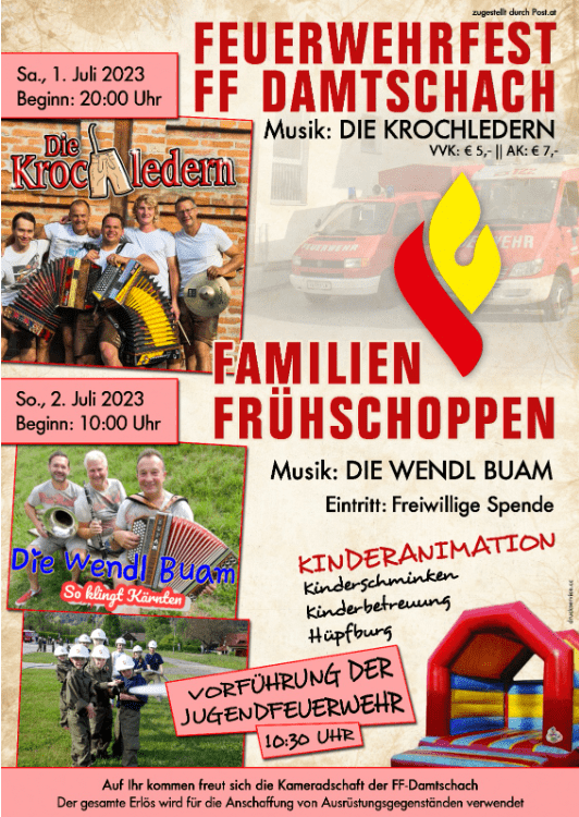 Feuerwehrfest und Familienfrühschoppen der FF Damtschach