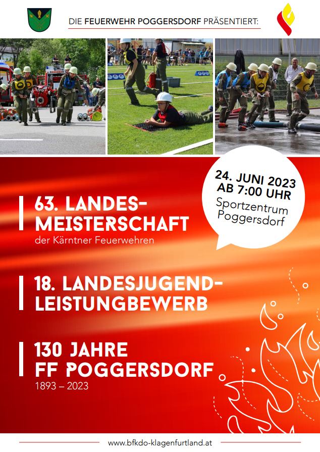 Landesmeisterschaft der Kärntner Feuerwehren 2023 in Poggersdorf