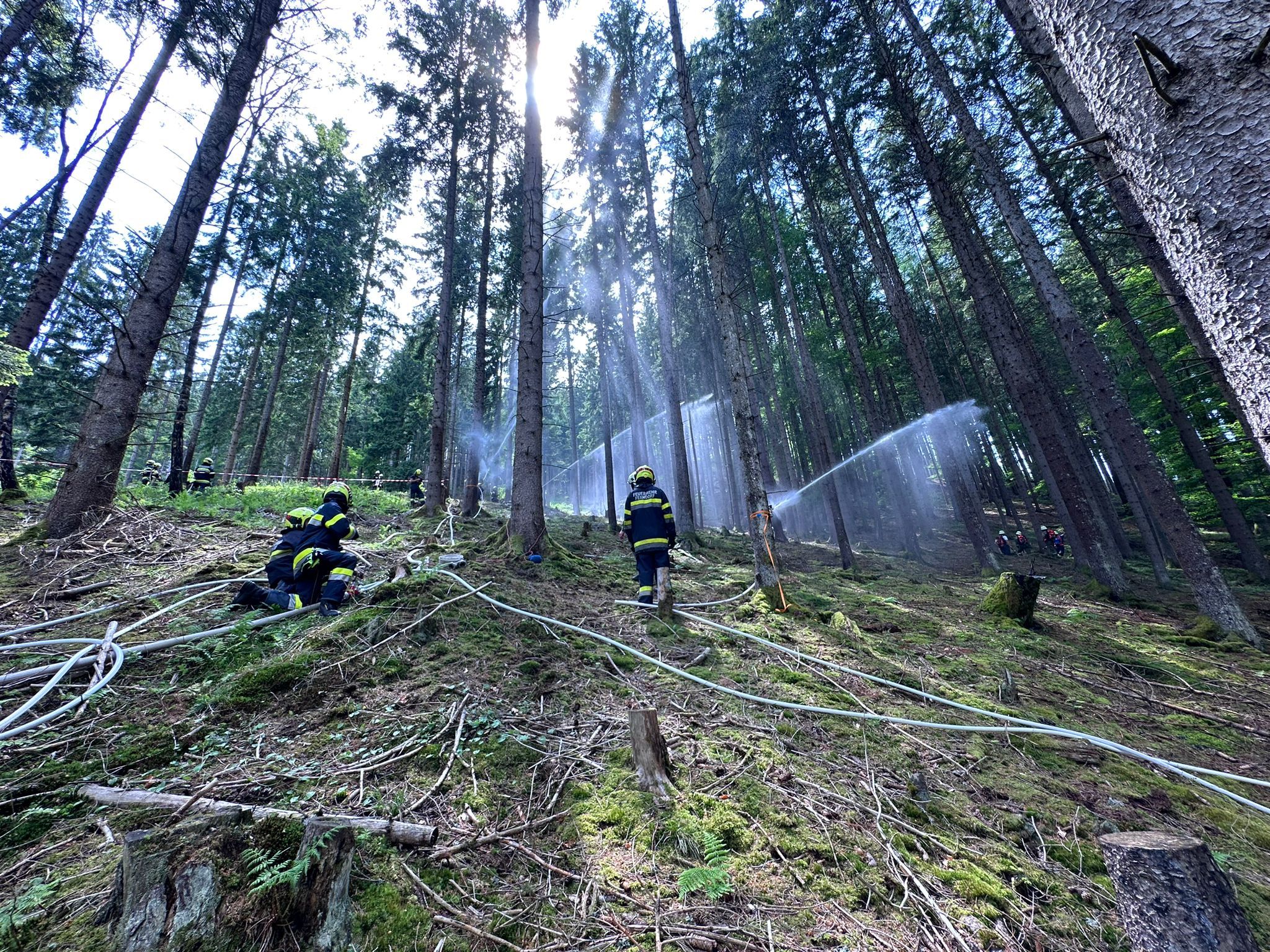 Waldbrandübung in der Gemeinde Ferndorf