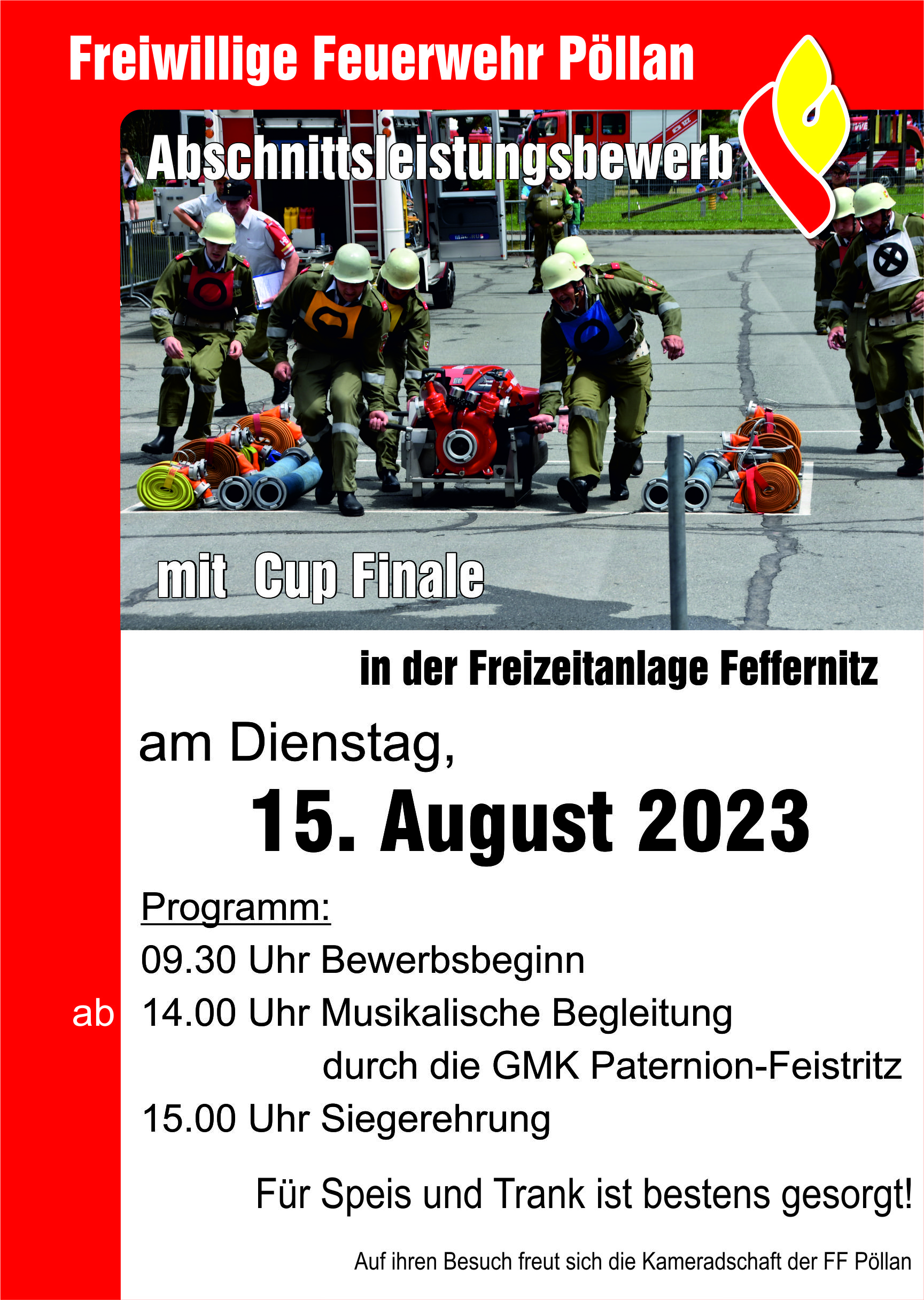 Informationen zum Abschnittsbewerb der Feuerwehr Pöllan in Feffernitz