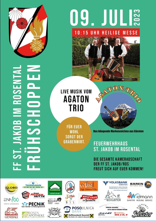 Frühschoppen der FF St. Jakob im Rosental am 09. Juli 2023
