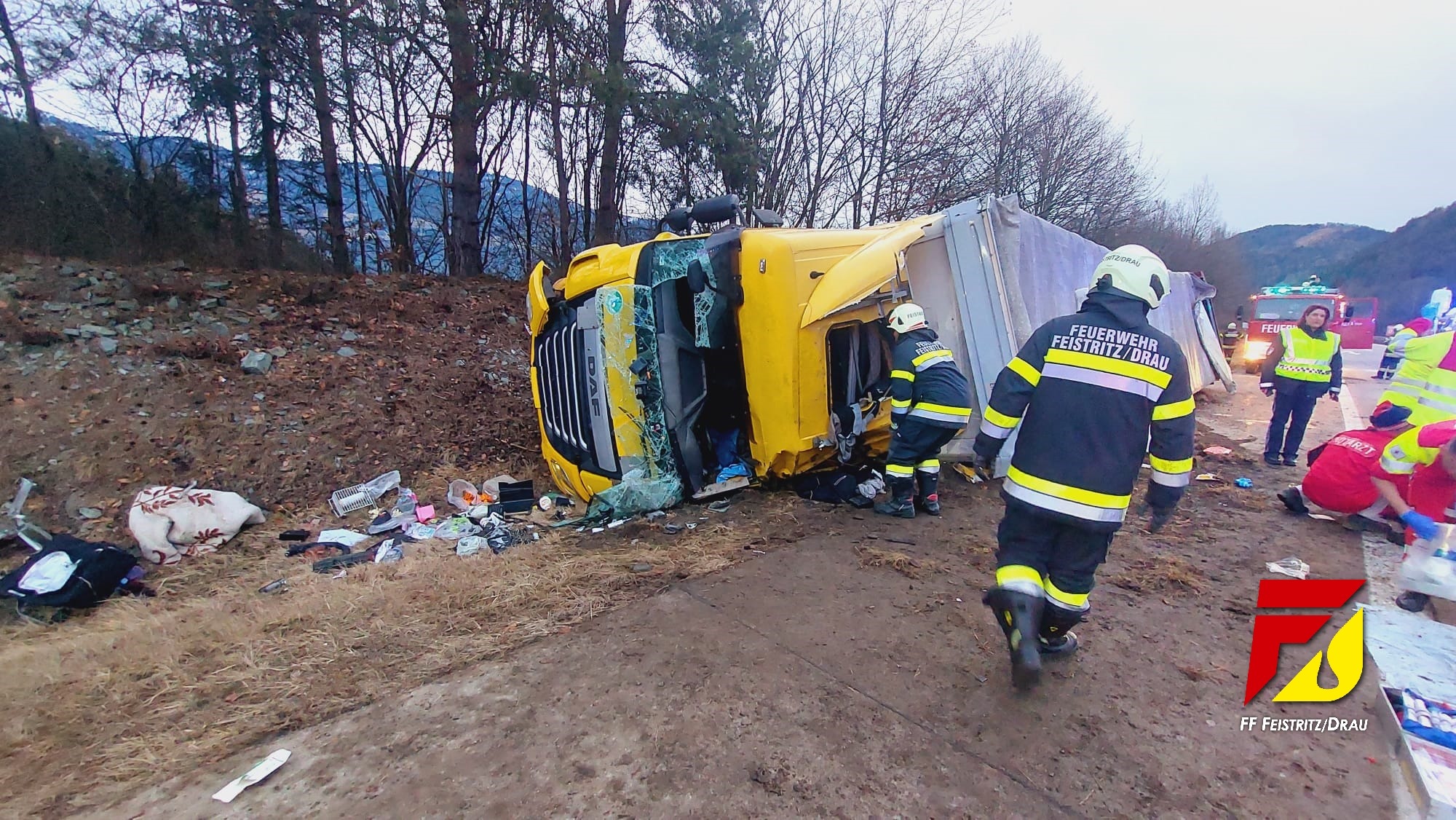 LKW Unfall auf der A10