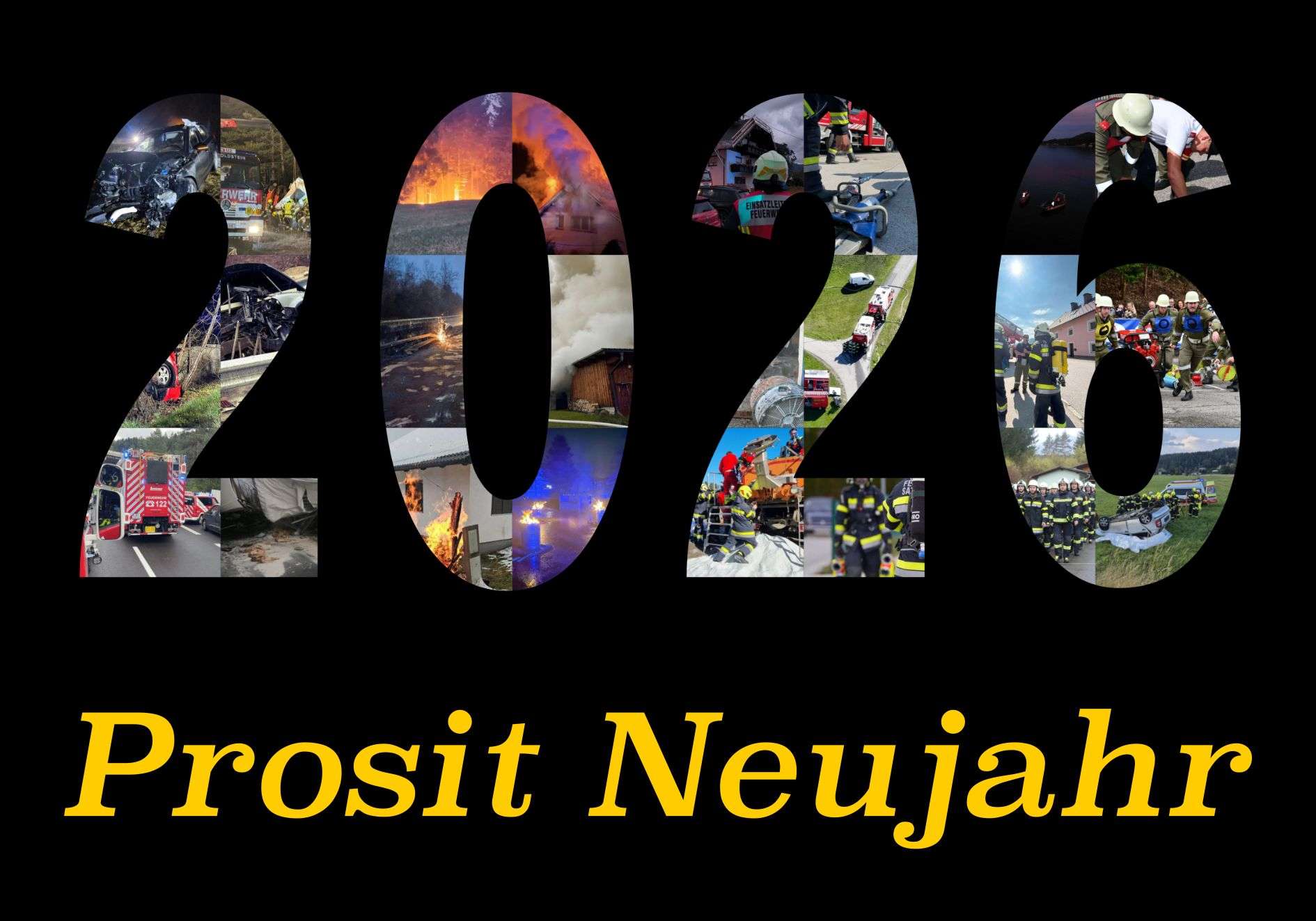 Das Bezirksfeuerwehrkommando Villach-Land wüscht euch – Prosit Neujahr 2026