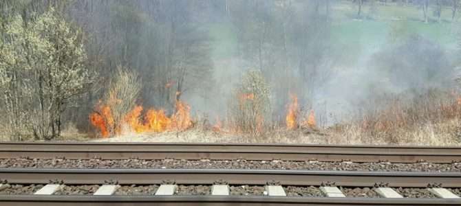 Bezirksübergreifender Bahndammbrand