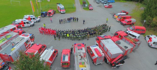 Dreigemeindefeuerwehrübung in Arnoldstein