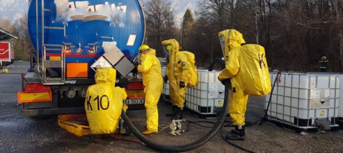 Gefahrstoffaustritt am Industriegelände in Arnoldstein
