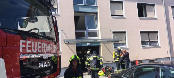 Kellerbrand in einem Mehrparteienhaus