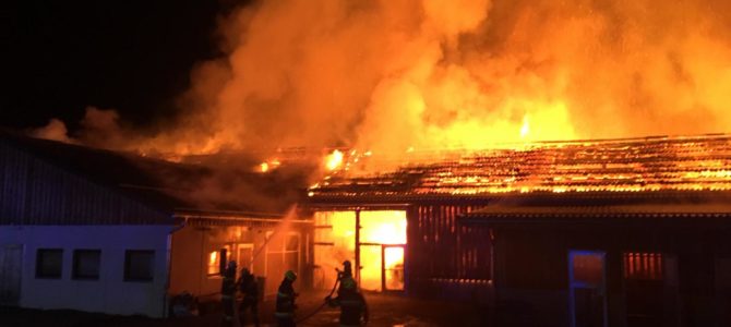 Wirtschaftsgebäudebrand in St.Job bei Fürnitz